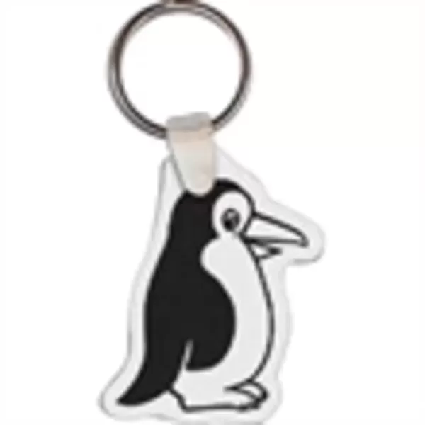 Penguin shaped key tag,