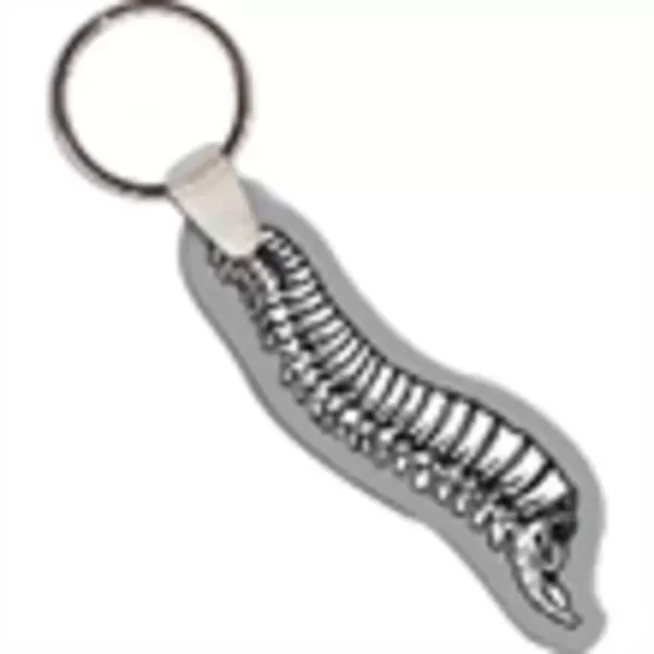 Spine shaped key tag.