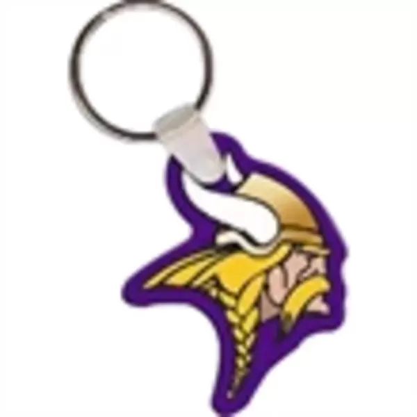 Viking mascot-shaped key tag,