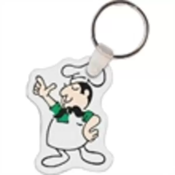 Chef shaped key tag.