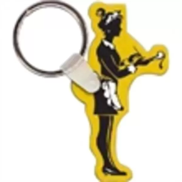 Waitress shaped key tag,