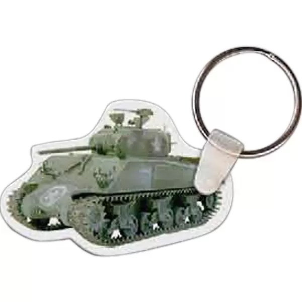 Tank-shaped key tag, 2.23