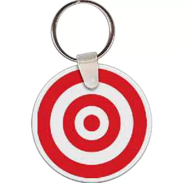 Bullseye shaped key tag