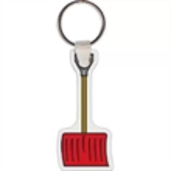 Shovel shaped key tag,