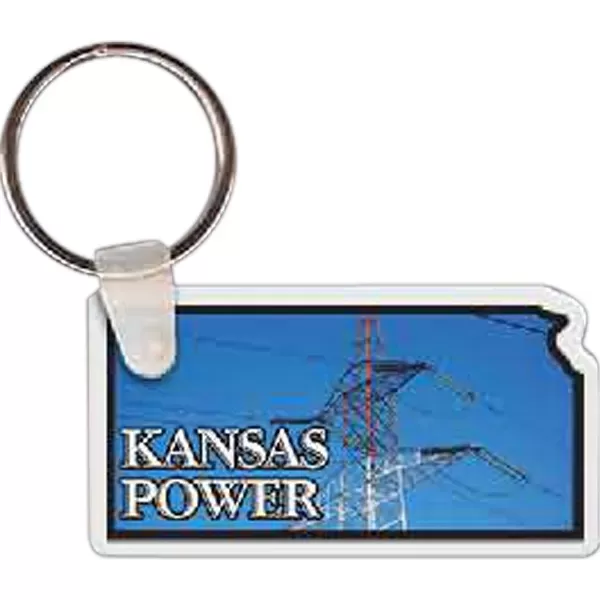 Kansas shaped key tag