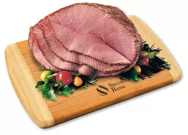 Spiral-sliced half ham with