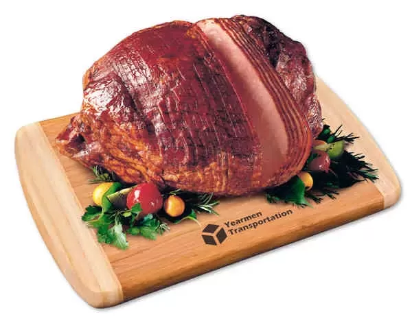 Spiral-sliced whole ham with