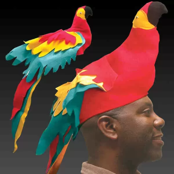 Novelty parrot hat. 