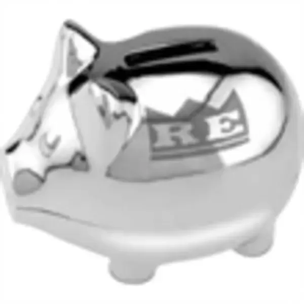 Silver-plated zinc alloy piggy