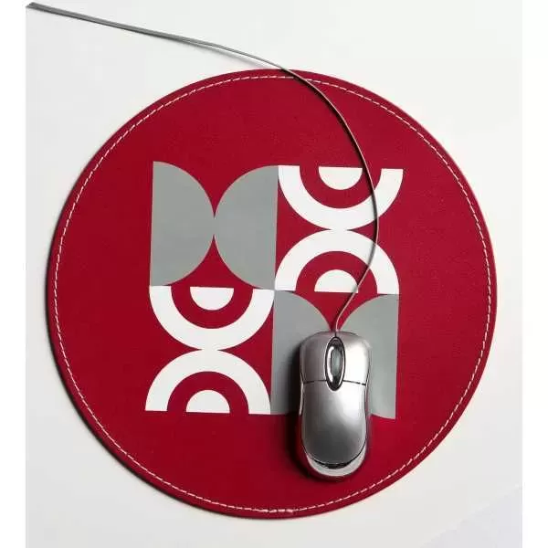 Round leather executive mouse