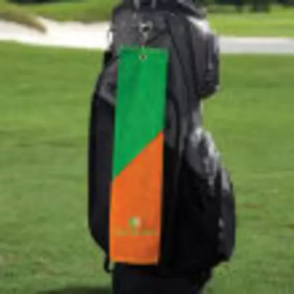 Tri-fold golf towel with