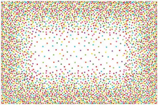 Colorful confetti dots on