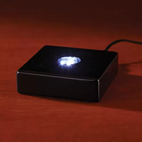 Deluxe black square lighted