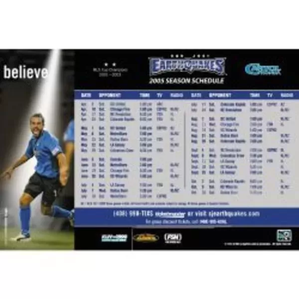 Sports themed schedule magnet