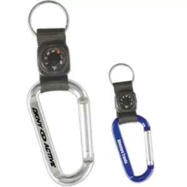Carabiner with thermometer key