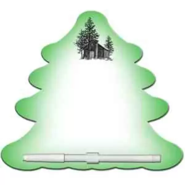 Evergreen shaped dry erase