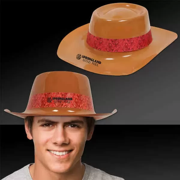 Brown cowboy hat made