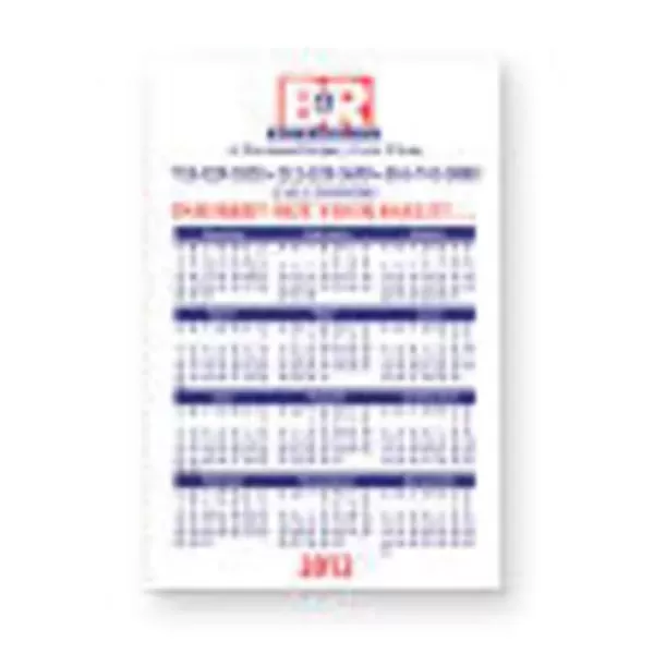 Calendar and schedule magnet,