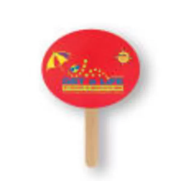 Oval mini hand fan