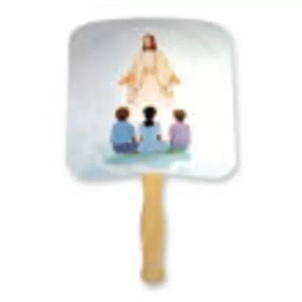 Religious hand fan with