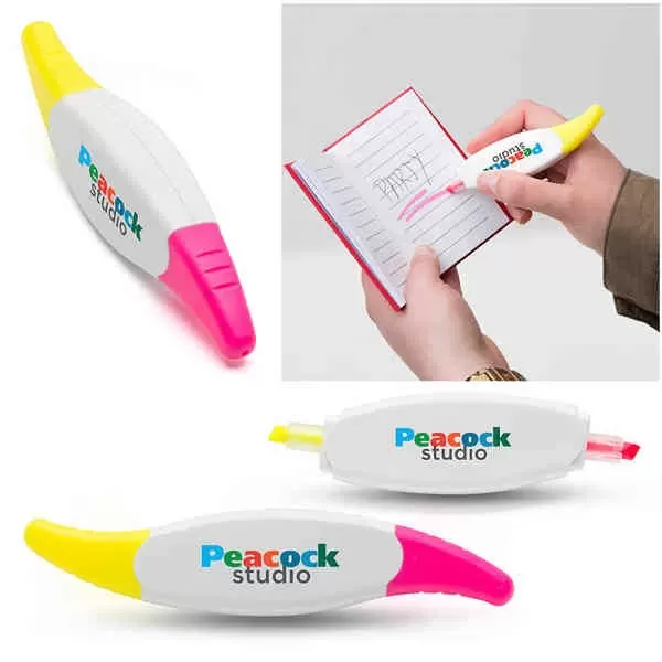 Double-sided highlighter with white
