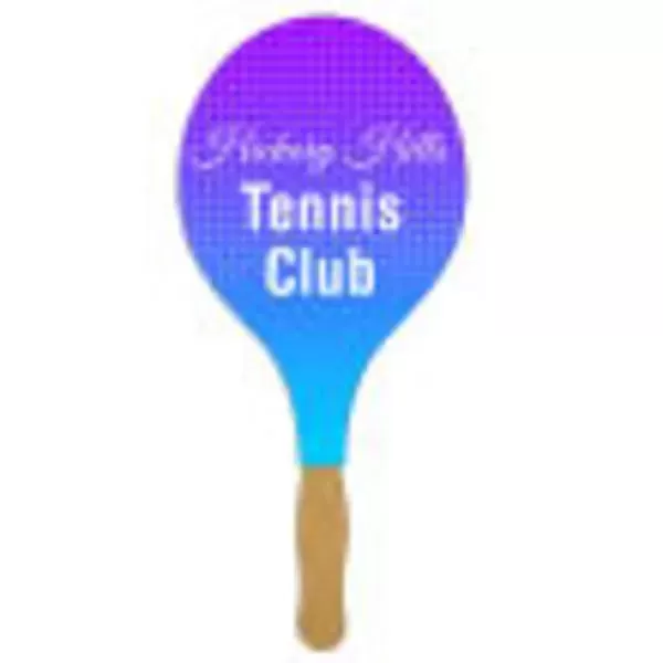 Racquet shaped fan made