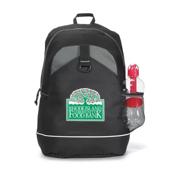 Polyester backpack with top