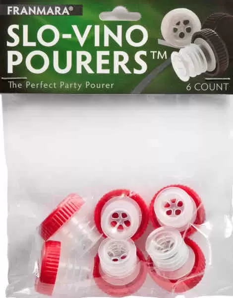 Slo-Vino plastic wine pourers