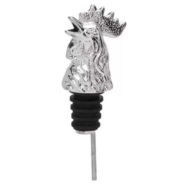 Customizable rooster-shaped bottle pourer