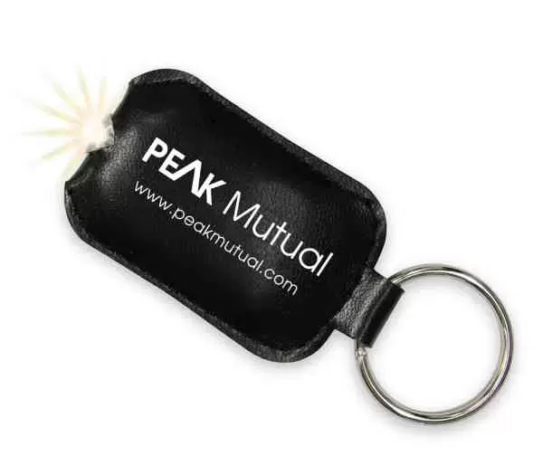 Faux leather key chain