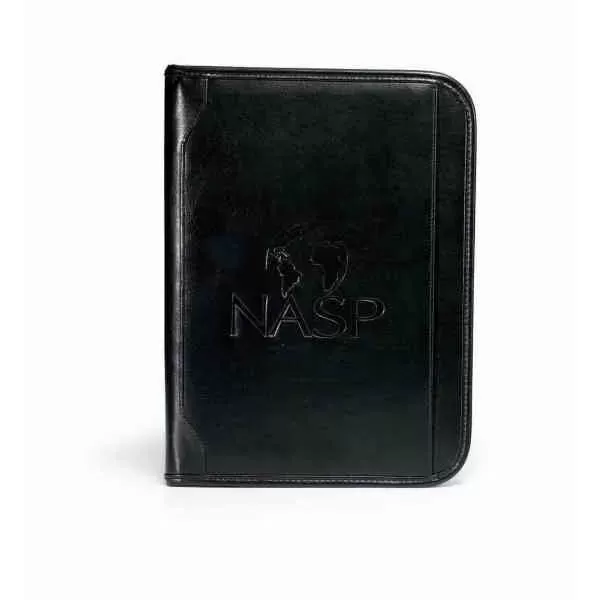 Leather E-Padfolio with zippered