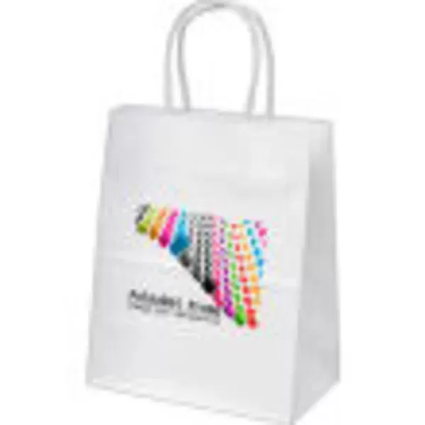 White kraft paper shopper