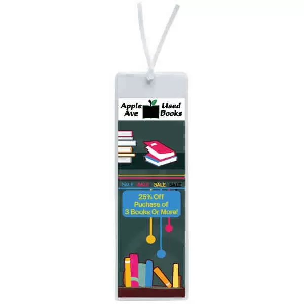 Bookmark with open sleeve