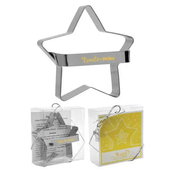 Star-shaped metal cookie cutter