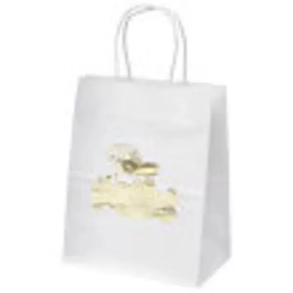 White kraft paper shopper