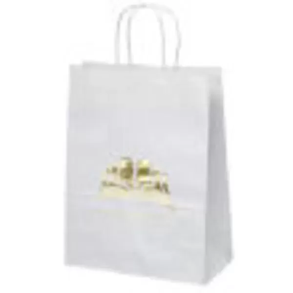 White kraft paper shopper