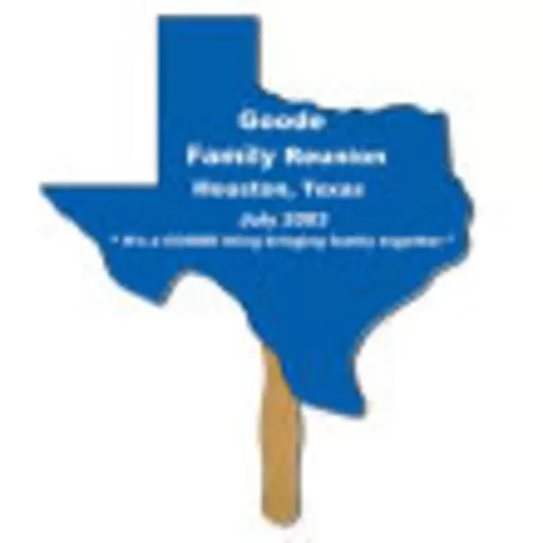 Texas shaped fan made