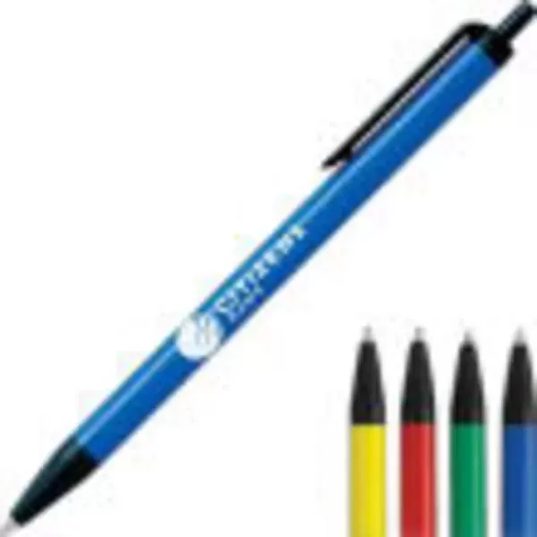 Retractable action pen, colored