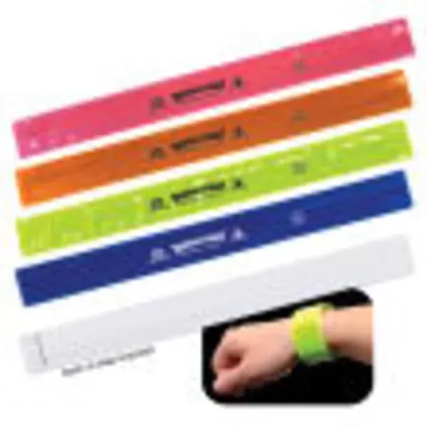 Reflective safety slap bracelet