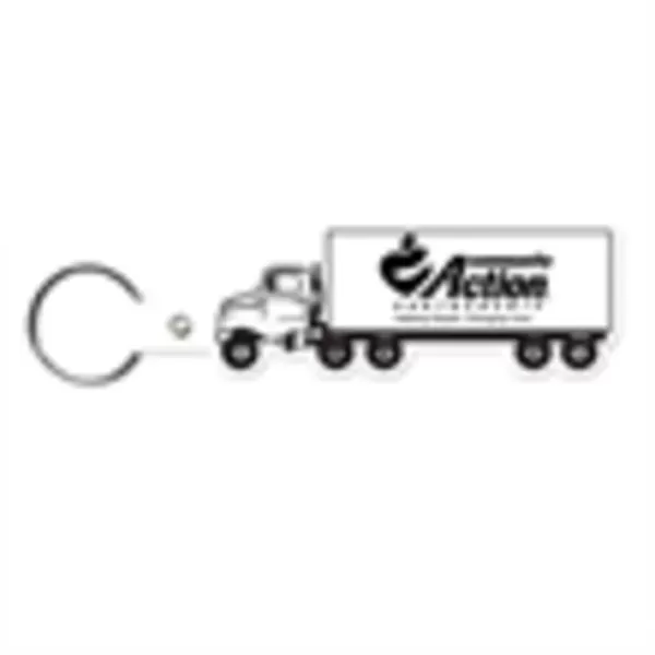 Flexible truck-shaped key tag