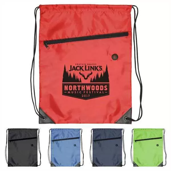 Polyester drawstring backpack with