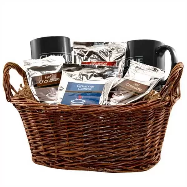 Gift basket with coffee,