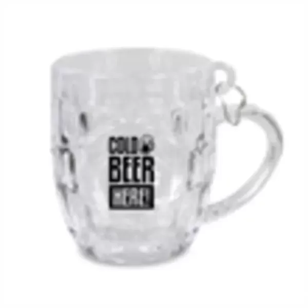 Clear plastic beer mug