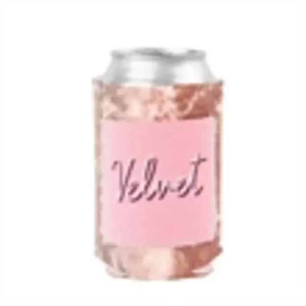 Velvet neoprene can cooler