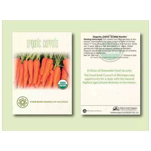 Standard size organic carrot