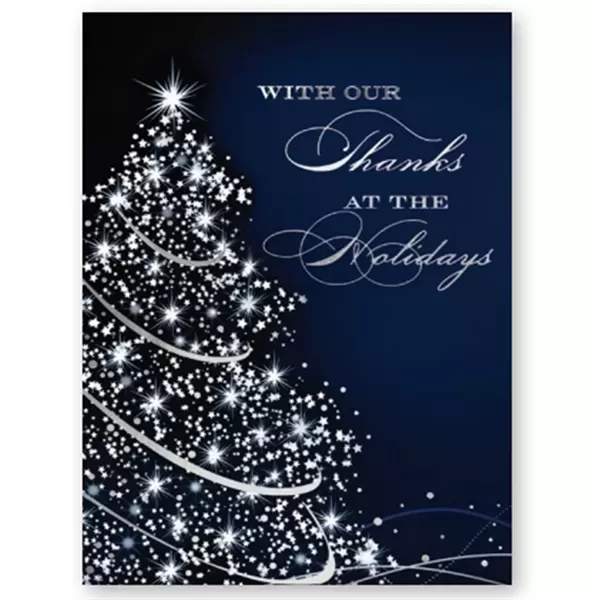 Starry Blue Holiday greeting