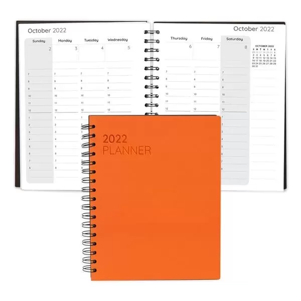 Spiral calendar weekly planner
