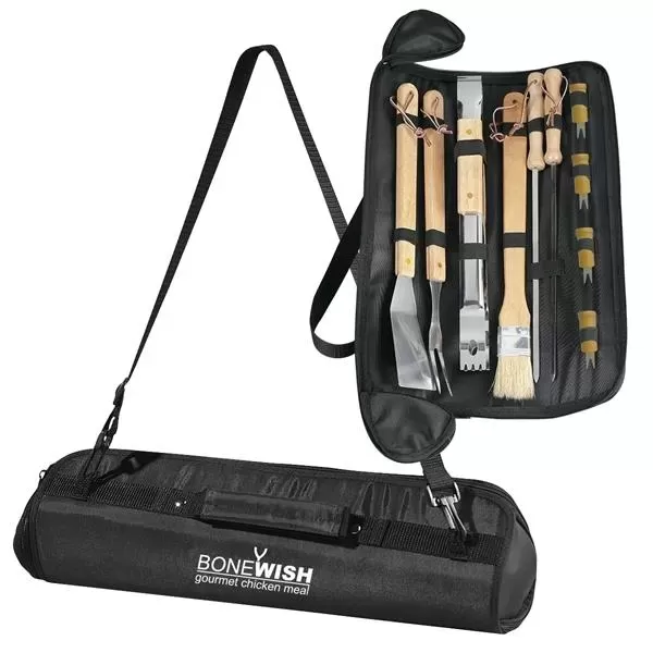 Barbecue set with shoulder