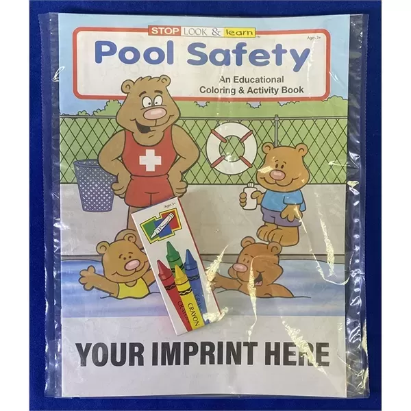 Pool Safety educational coloring