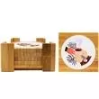 4 pc. bamboo coaster